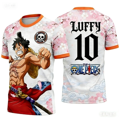 Anime Merchandise Clothes - Camiseta Deportiva con Estampado de Anime